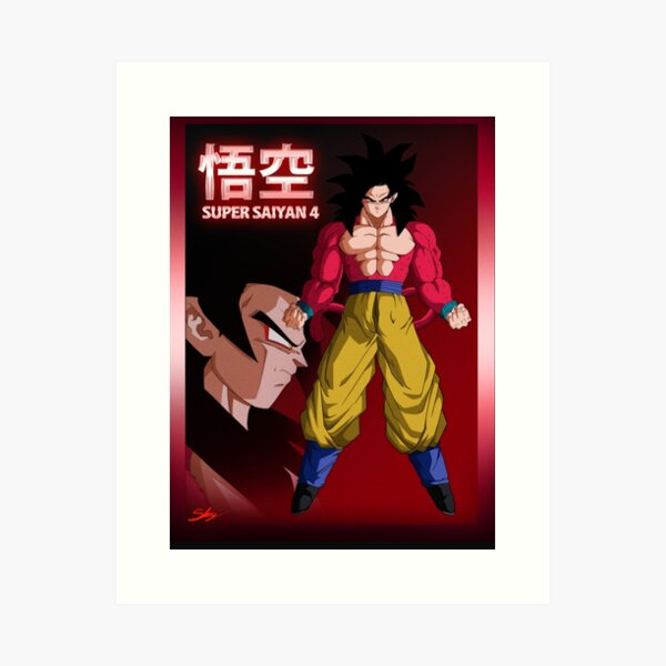 SON GOKU SUPER SAIYAN 4 SAVAGE BATTLE, an art print by Yann