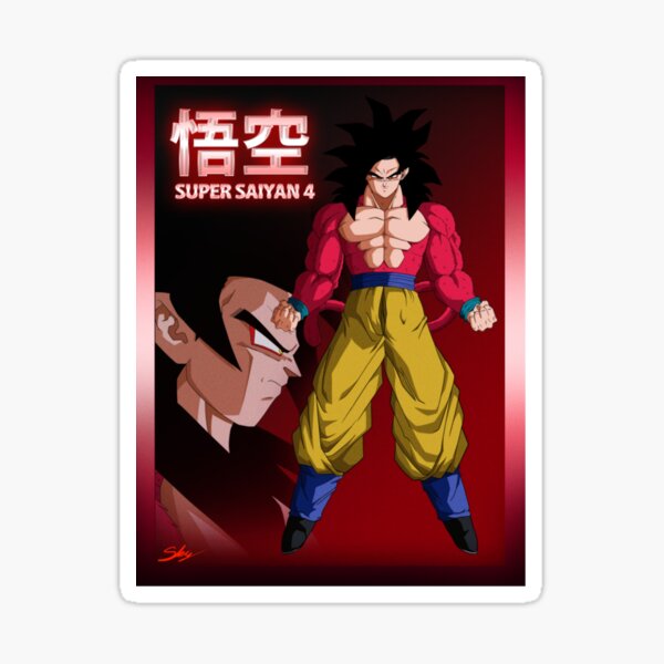 Dragon Ball Sticker Super Sayajin 4 Goku Hero Anime Decal Phone