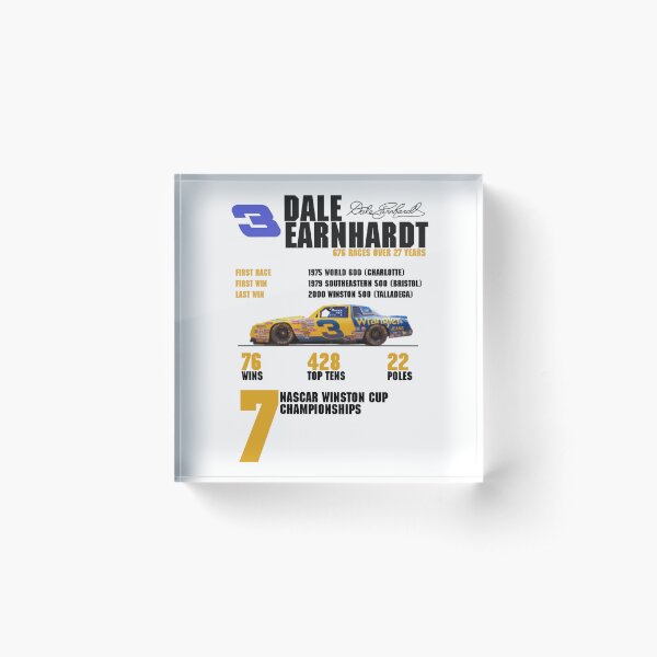 NASCAR stats - Dale Earnhardt Acrylic Block