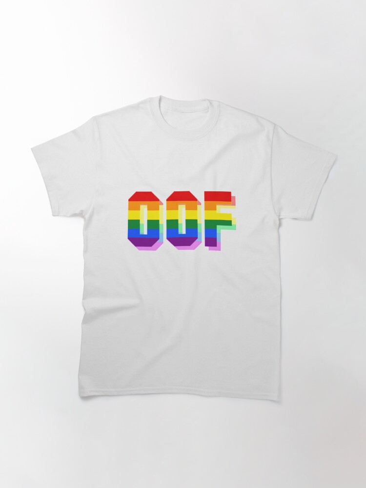 Oof T Shirt By Ruskibabies Redbubble - rainbow pride t shirt roblox