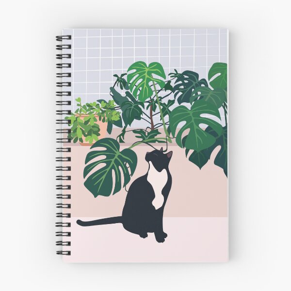 Item preview, Contented Cat with Plants designed and sold by zykydesigns.