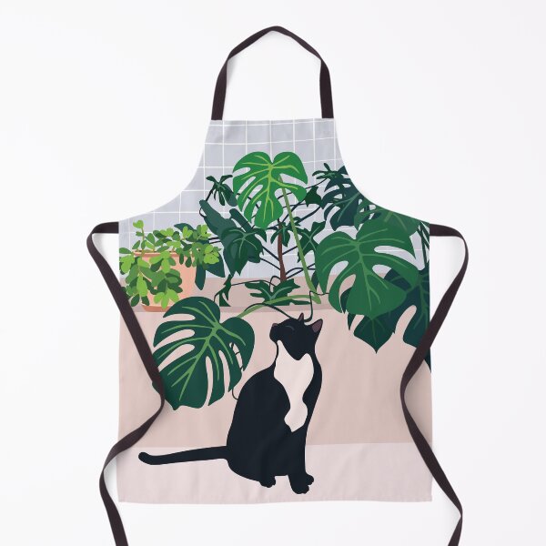 Item preview, Contented Cat with Plants designed and sold by zykydesigns.