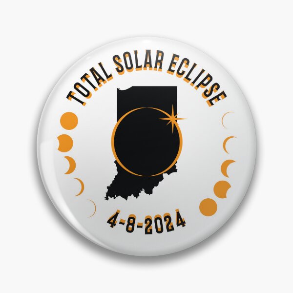 Item preview, Indiana Total Solar Eclipse Path 2024 Eclipse Souvenir  designed and sold by The Junto Shop.