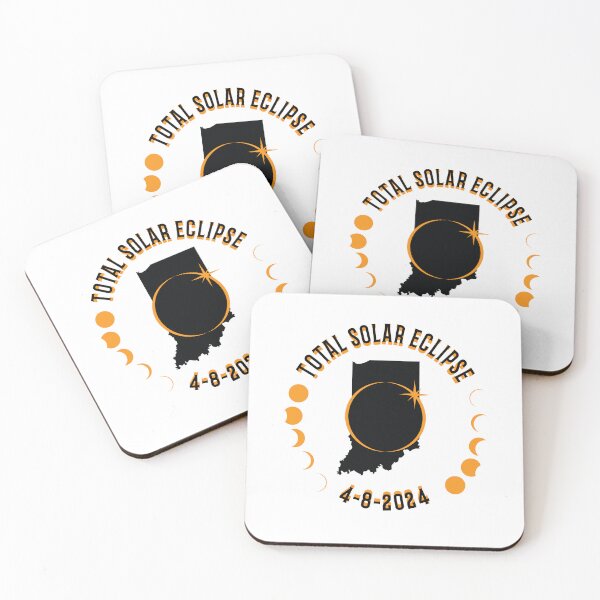 Item preview, Indiana Total Solar Eclipse Path 2024 Eclipse Souvenir  designed and sold by The Junto Shop.