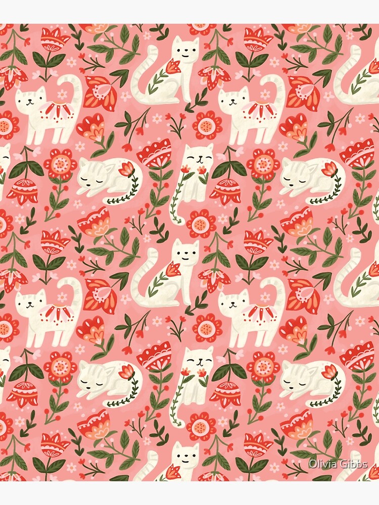 Folk Cat Pattern by olig