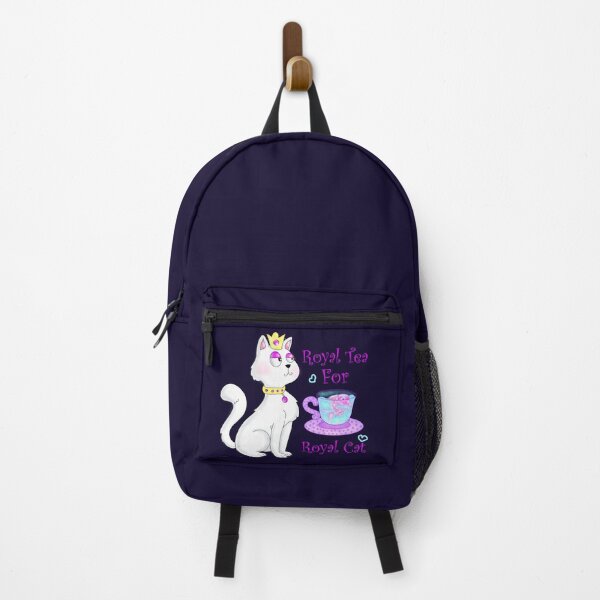 Item preview, Royal Tea for Royal Cat- cute cat and fish drawing. designed and sold by Pattern Petals.