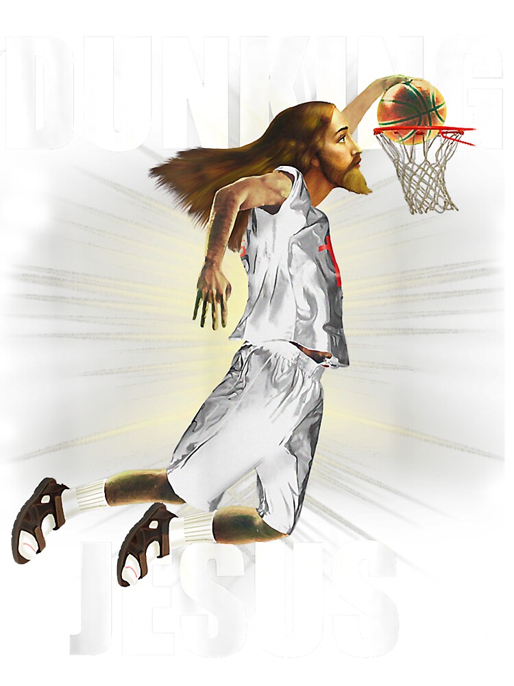 Camiseta para niños «Camiseta Jesucristo Jugando Baloncesto» de keeseyptyur  | Redbubble
