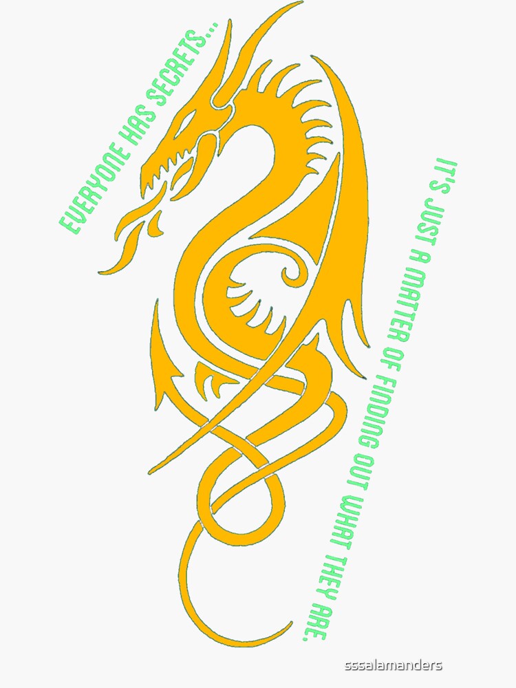 "Girl With the Dragon Tattoo Quote" Sticker for Sale by sssalamanders