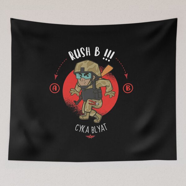 Item preview, Rush B Cyka Blyat Funny Counter Strike Meme CS Joke designed and sold by artado.