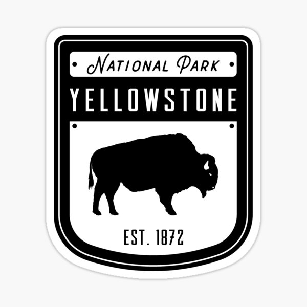 Yellowstone National Park Wyoming Badge Sticker