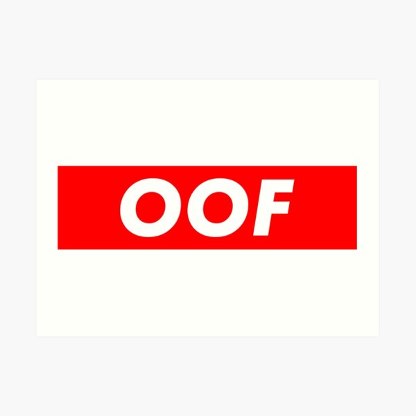 Roblox Oof Box Logo Art Print By Immortalfredo Redbubble - oof box logo roblox