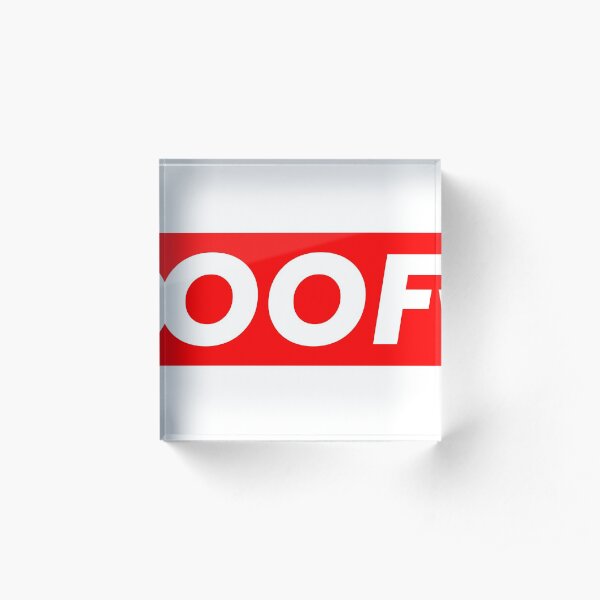 Roblox Oof Box Logo Acrylic Block By Immortalfredo Redbubble - roblox oof acrylic block