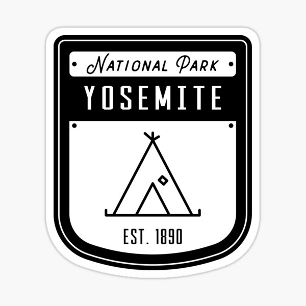 Yosemite National Park California Badge Sticker