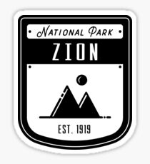 Zion National Park Utah Badge Sticker