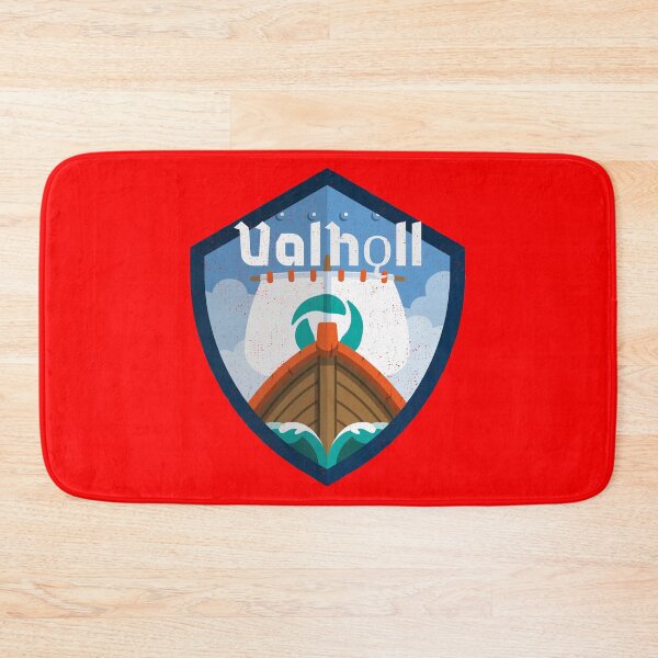 Item preview, Valhǫll shield with a Viking long ship  designed and sold by LargeShop.