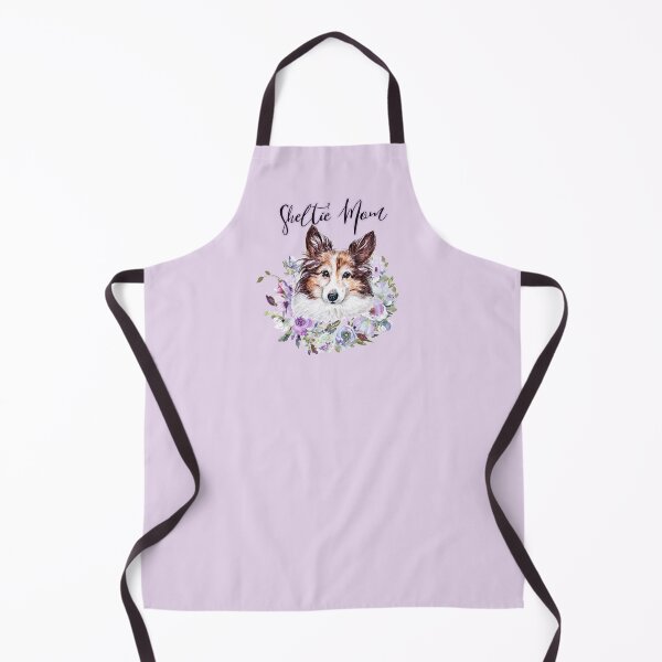 Item preview, Sheltie Mom Cute Sheltie with Purple Flower Wreath Illustration Art designed and sold by adriana-holmes.