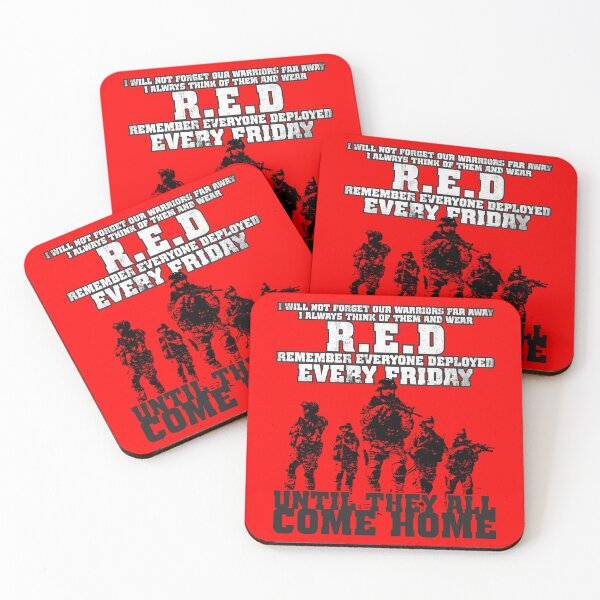 Item preview, RED Friday Remember Everyone Deployed US Flag Army Vintage T-Shirt designed and sold by JOMAN Typographics.