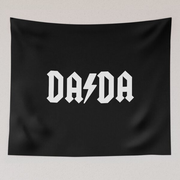 Item preview, DADA is a Rocker Metal Heavy Metal Rock and Roll White on Black Fathers Day Birthday Gift designed and sold by podguy.