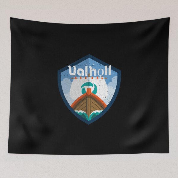 Item preview, Valhǫll shield Viking long ships coming designed and sold by LargeShop.