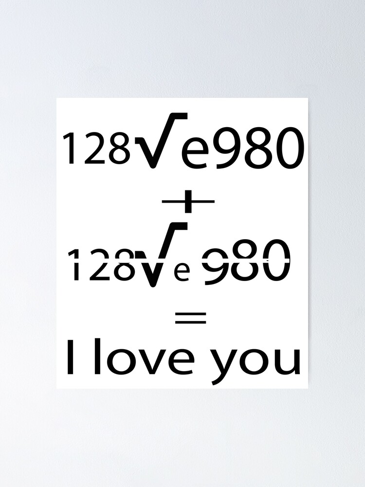 square root of i love you