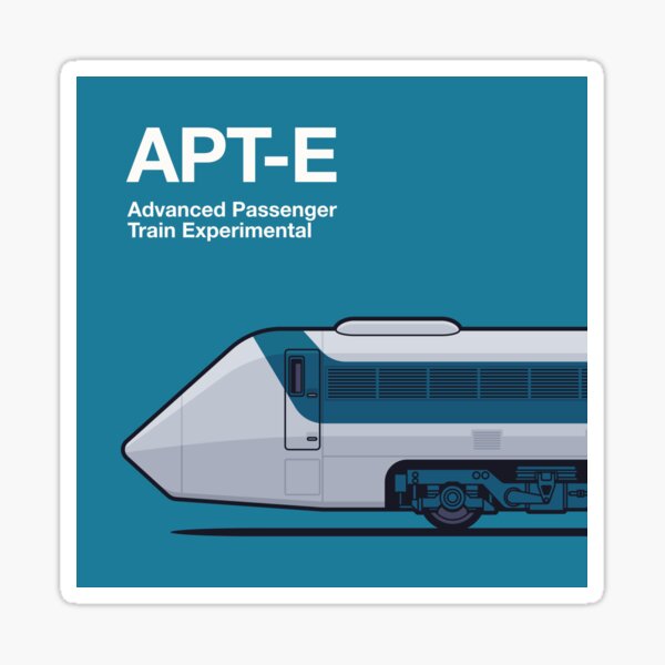 APT-E Experimental Train Side England Blue Sticker
