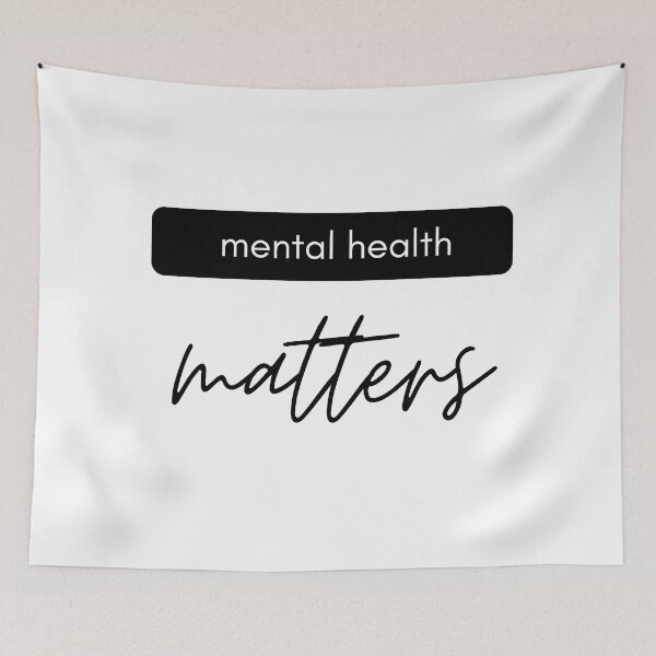 Item preview, Mental Health Matters black white designed and sold by justsomethings.