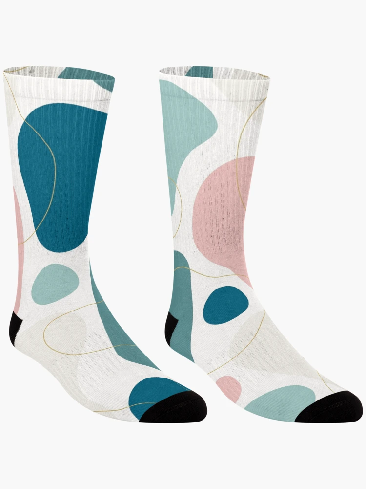 Thumbnail 3 of 5, Socks, Organic Shapes Abstract Pattern designed and sold by GoDesign1.