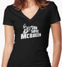 God Save McQueen Women's Fitted V-Neck T-Shirt