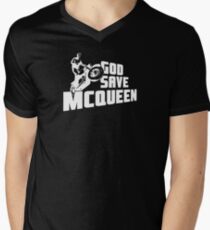 God Save McQueen V-Neck T-Shirt