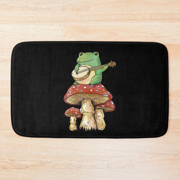 Item preview, Cottagecore Aesthetic Frog Playing Banjo on Mushroom Cute designed and sold by BOUBOULE2022.