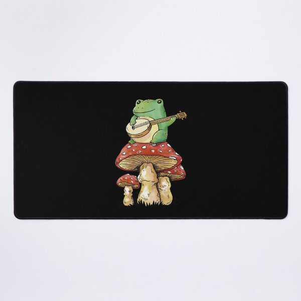 Item preview, Cottagecore Aesthetic Frog Playing Banjo on Mushroom Cute designed and sold by BOUBOULE2022.