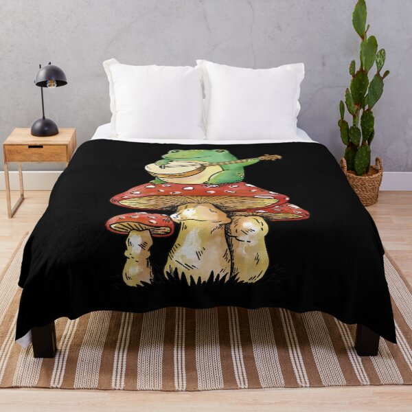 Item preview, Cottagecore Aesthetic Frog Playing Banjo on Mushroom Cute designed and sold by BOUBOULE2022.