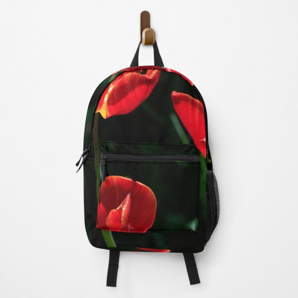 Item preview, Red tulips on black background designed and sold by olena2552.