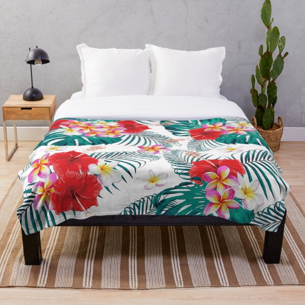 Aperçu de l'œuvre Motif d'hibiscus et de fleurs tropicales créée et vendue par GoDesign1.