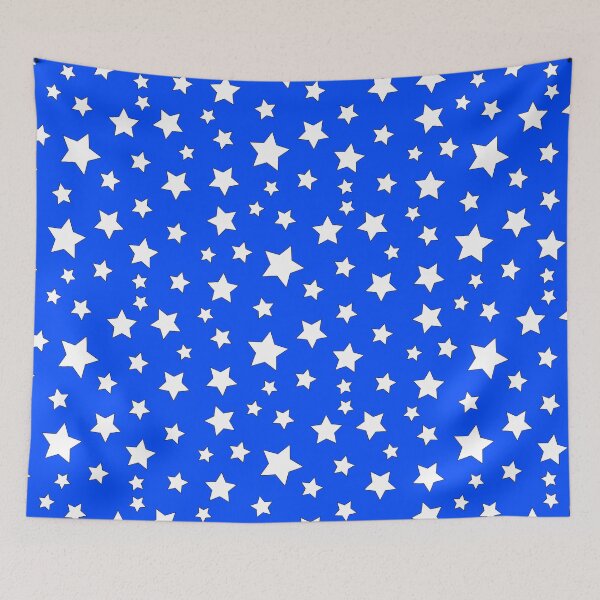 Item preview, Blue and White Stars designed and sold by Ekari Blu.