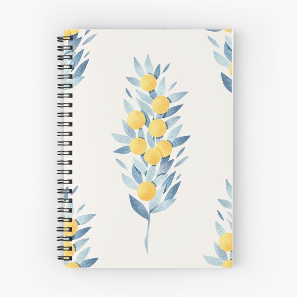 Item preview, Oranges and blue leaves branch pattern. Cute botanical illustration  designed and sold by helga-wigandt.