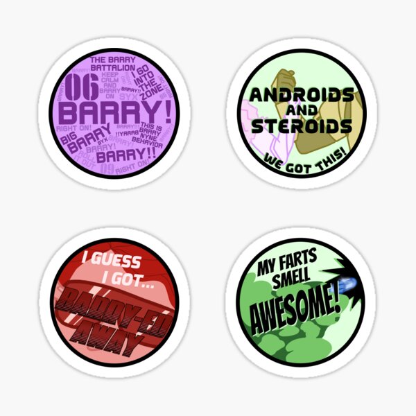Item preview, Big Barry Syx Quote Sticker Set - D20 Starstruck (medium size recommended) designed and sold by hgMango.