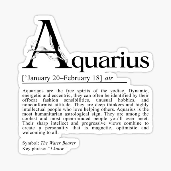 Item preview, Zodiac Definitions  | Aquarius Gifts designed and sold by grandlovely.