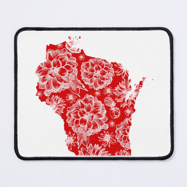 Item preview, Wisconsin State Red and White Floral designed and sold by CampK80.