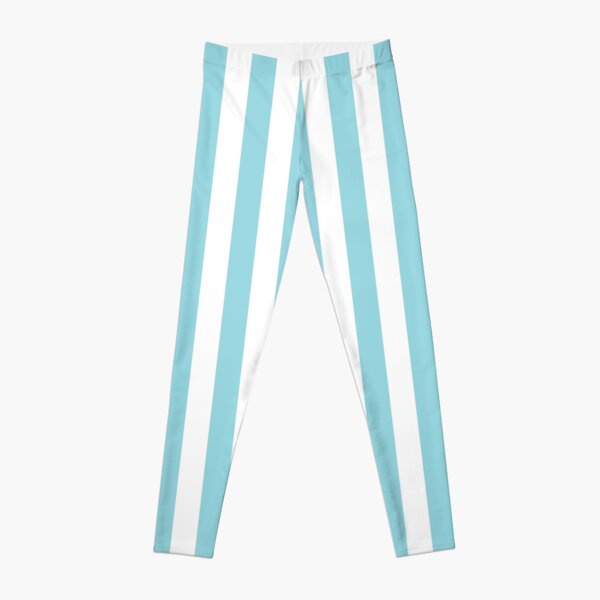 blue and white striped leggings