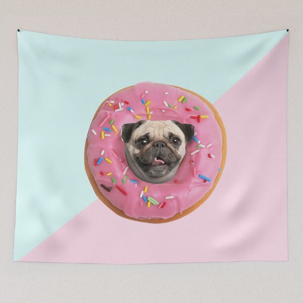 Item preview, Pug Strawberry Donut designed and sold by Lostanaw.
