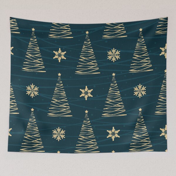 Item preview, Stylized Christmas trees pattern designed and sold by GoDesign1.