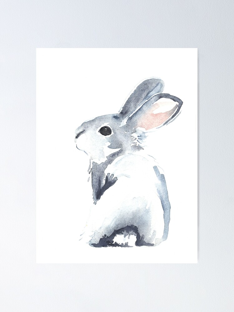 Moon Rabbit I Poster By Desines Redbubble