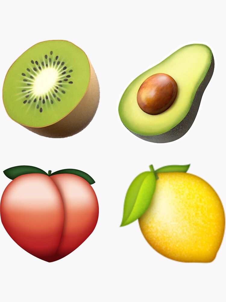 "Emoji Fruit?" Sticker for Sale by wishforlondon Redbubble