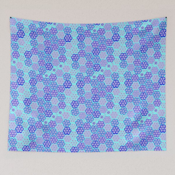 Artikelvorschau, Blue Melliflowery on Light Cyan Repeat 5748 entworfen und verkauft von Art in My Loft.