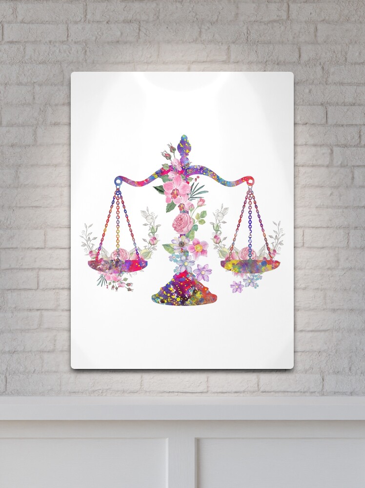 Libra Scale Of Justice' Poster, picture, metal print, paint by