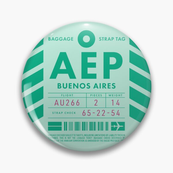 Item preview, Luggage Tag D - AEP Buenos Aires Argentina designed and sold by VoodooCircus.