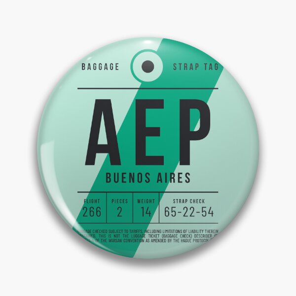 Item preview, Luggage Tag E - AEP Buenos Aires Argentina designed and sold by VoodooCircus.