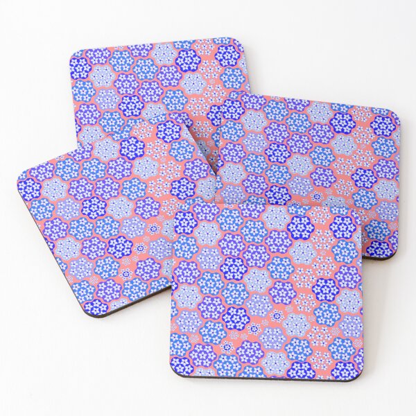 Artikelvorschau, Blue Melliflowery on Orange Blush Repeat 5748 entworfen und verkauft von Art in My Loft.