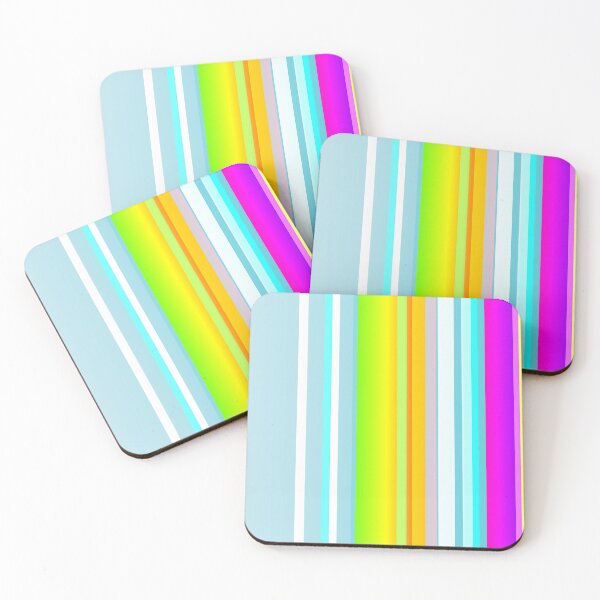 Item preview, soft blue yellow and violet vertical stripes designed and sold by lausn.